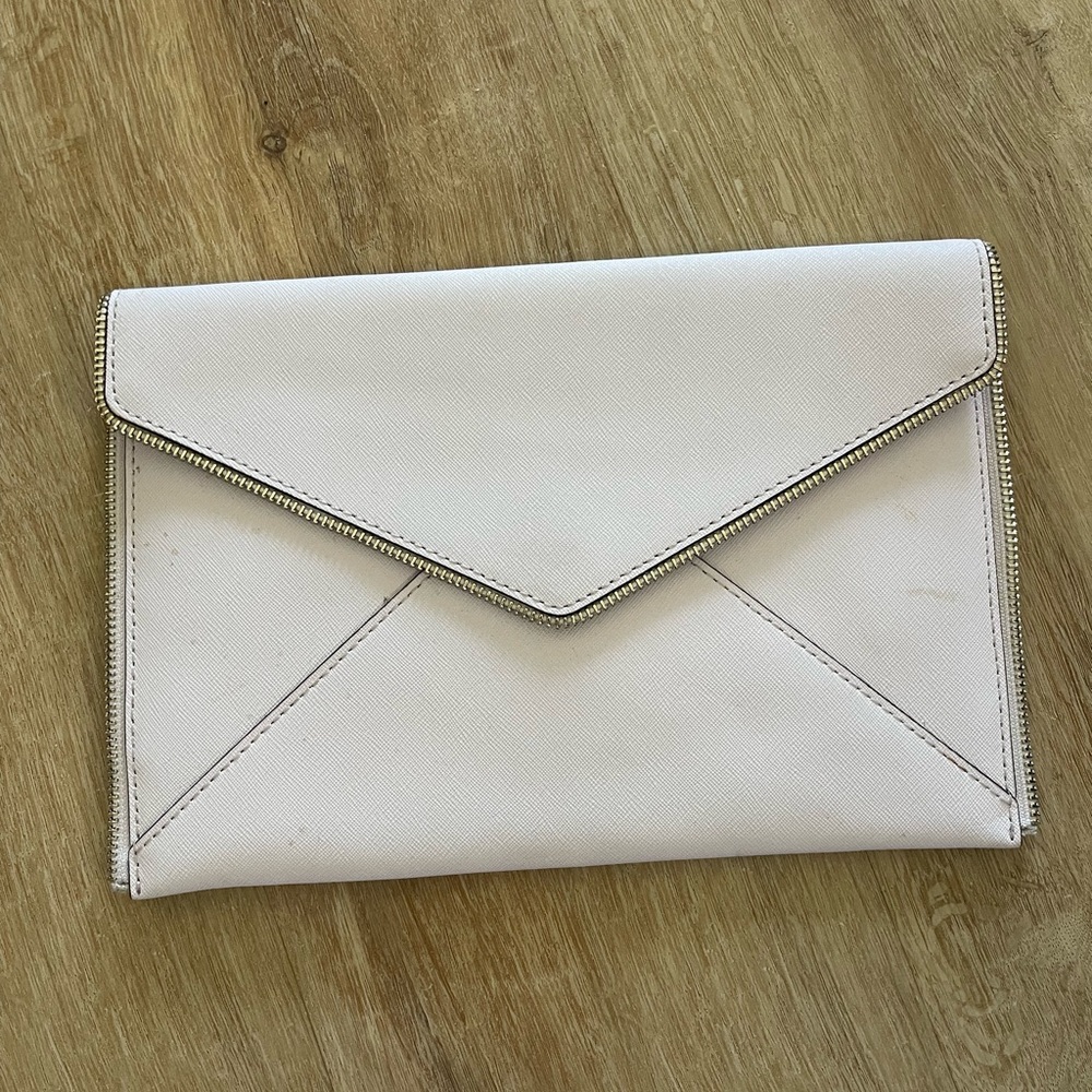 Rebecca Minkoff Leo lilac zipper clutch
